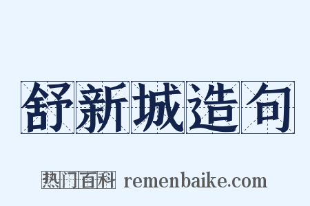 舒新城造句是什么意思的图片